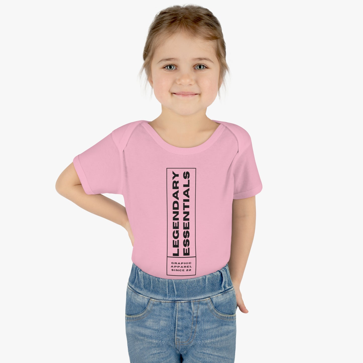 Infant L.E BOX LOGO Baby Rib Bodysuit