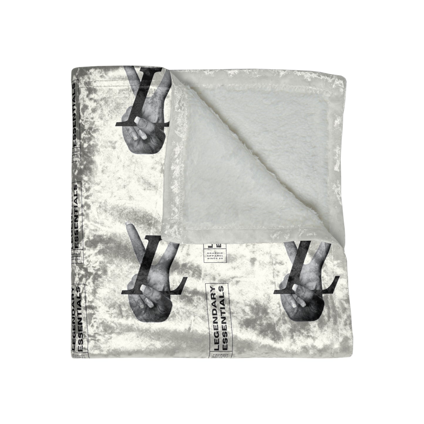 Boxed LV Crushed Velvet Blanket