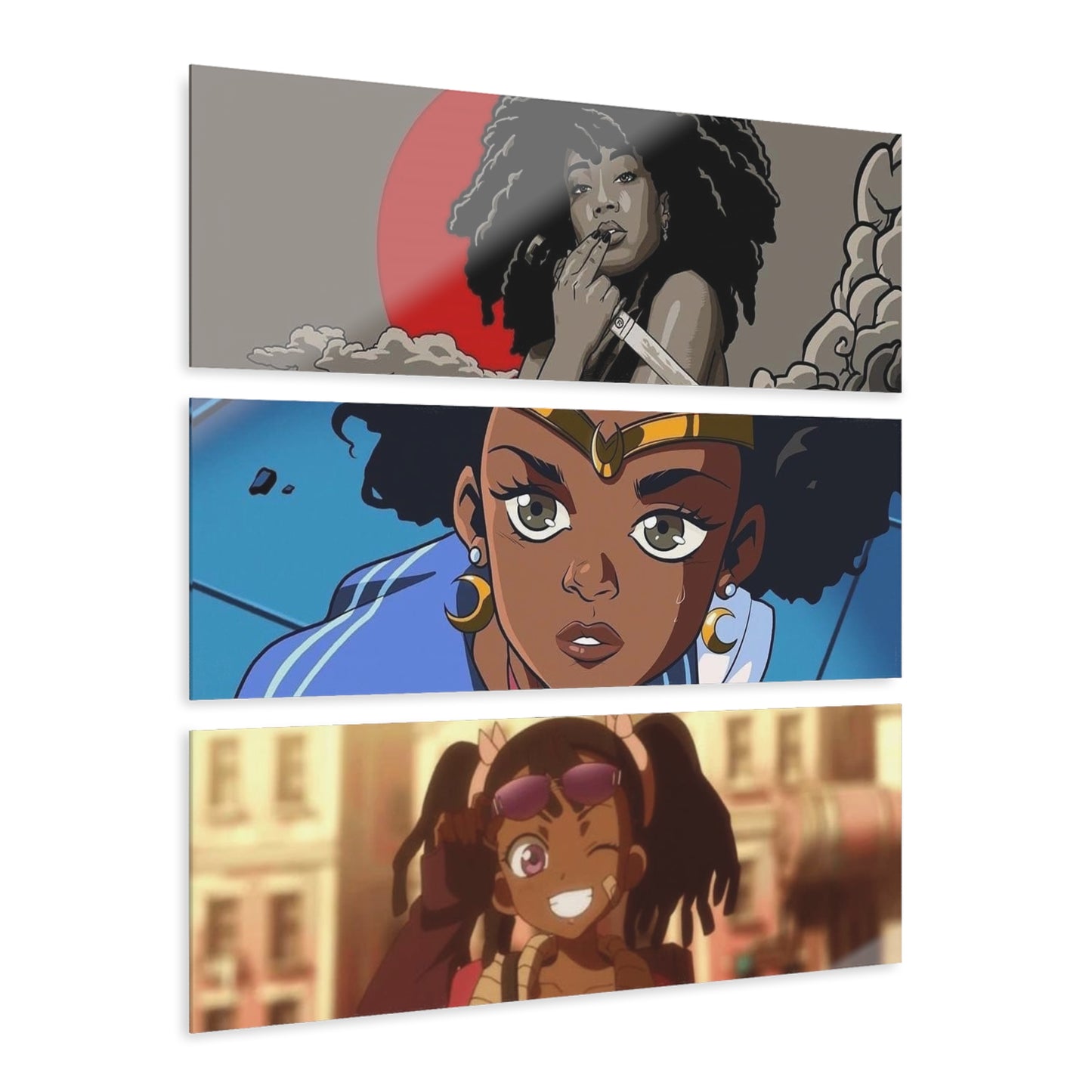 Afro Anime Trio Acrylic Print