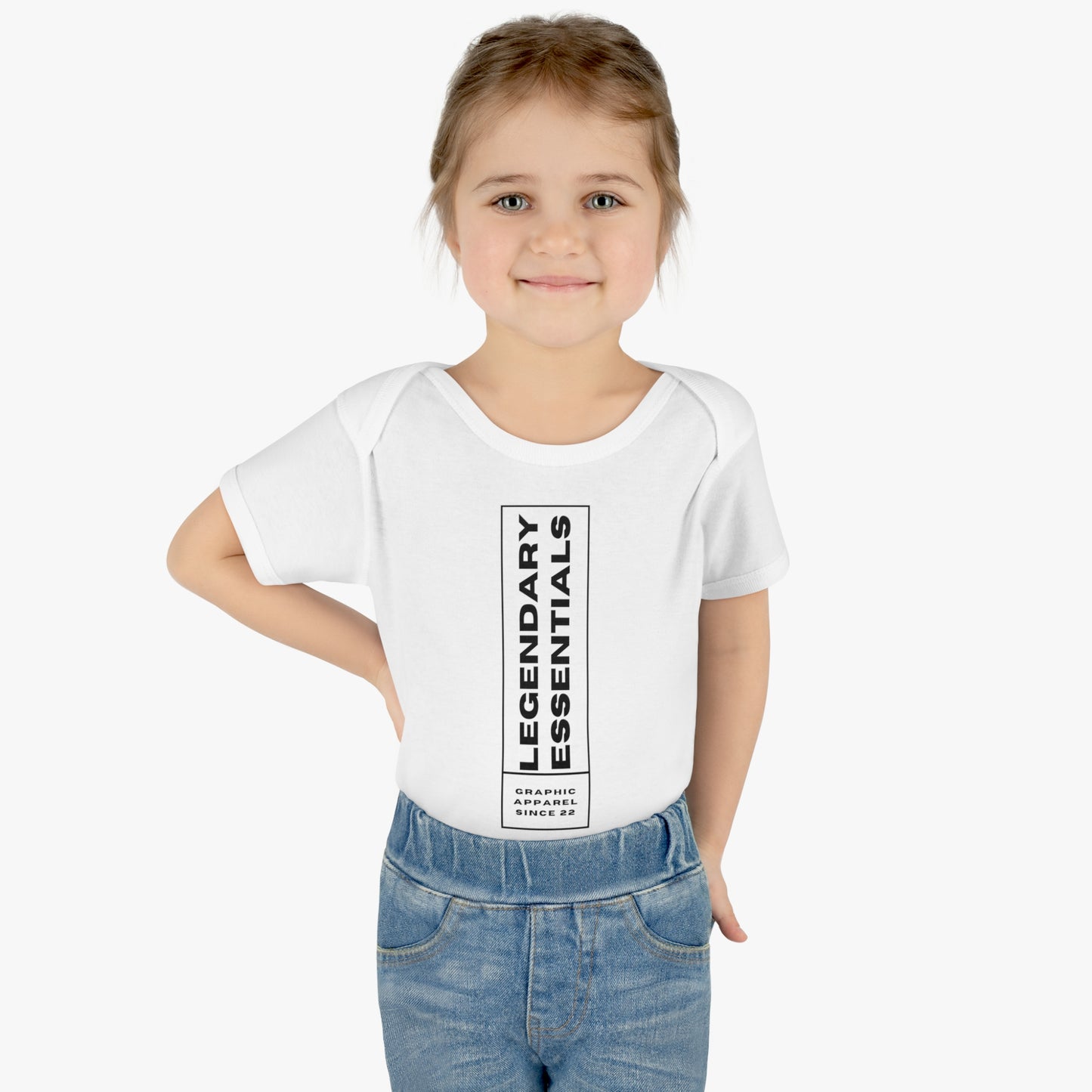 Infant L.E BOX LOGO Baby Rib Bodysuit
