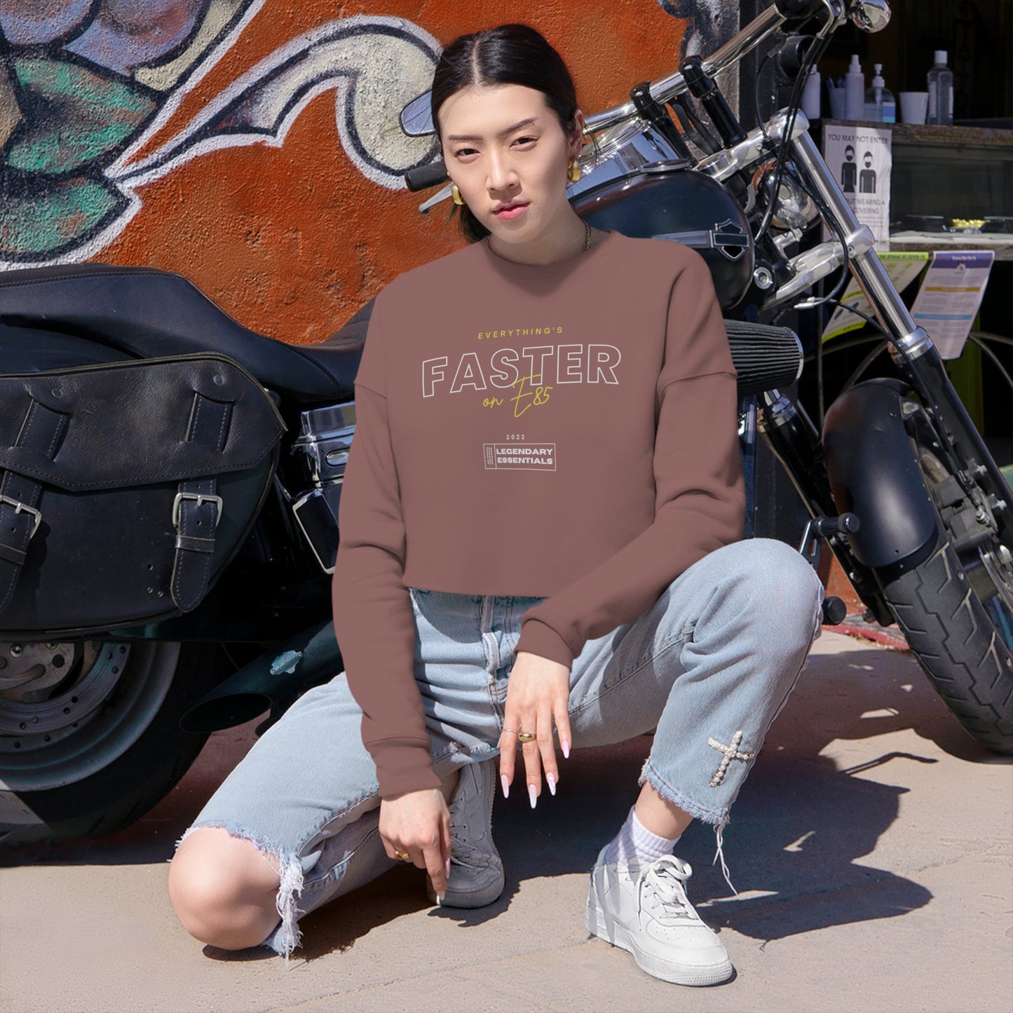 Women's Cropped E85 Sweatshirt