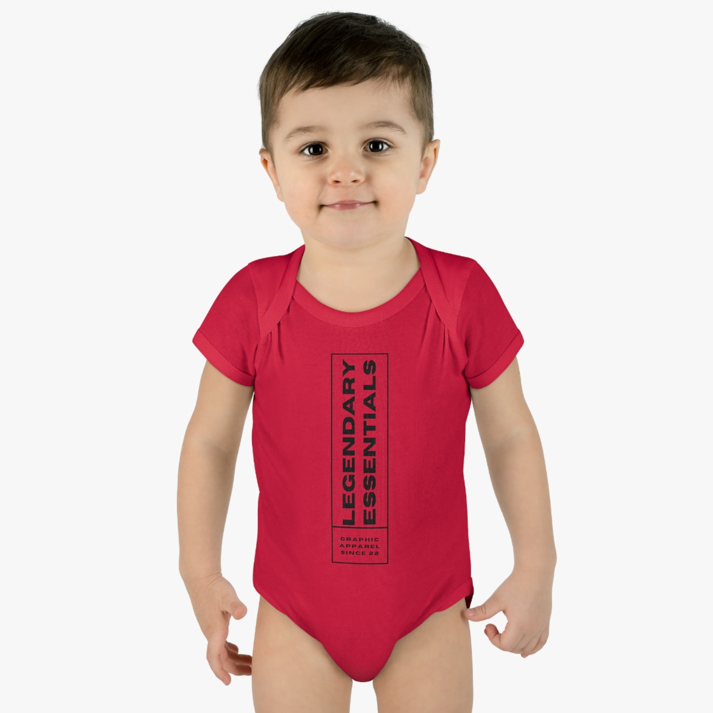 Infant L.E BOX LOGO Baby Rib Bodysuit