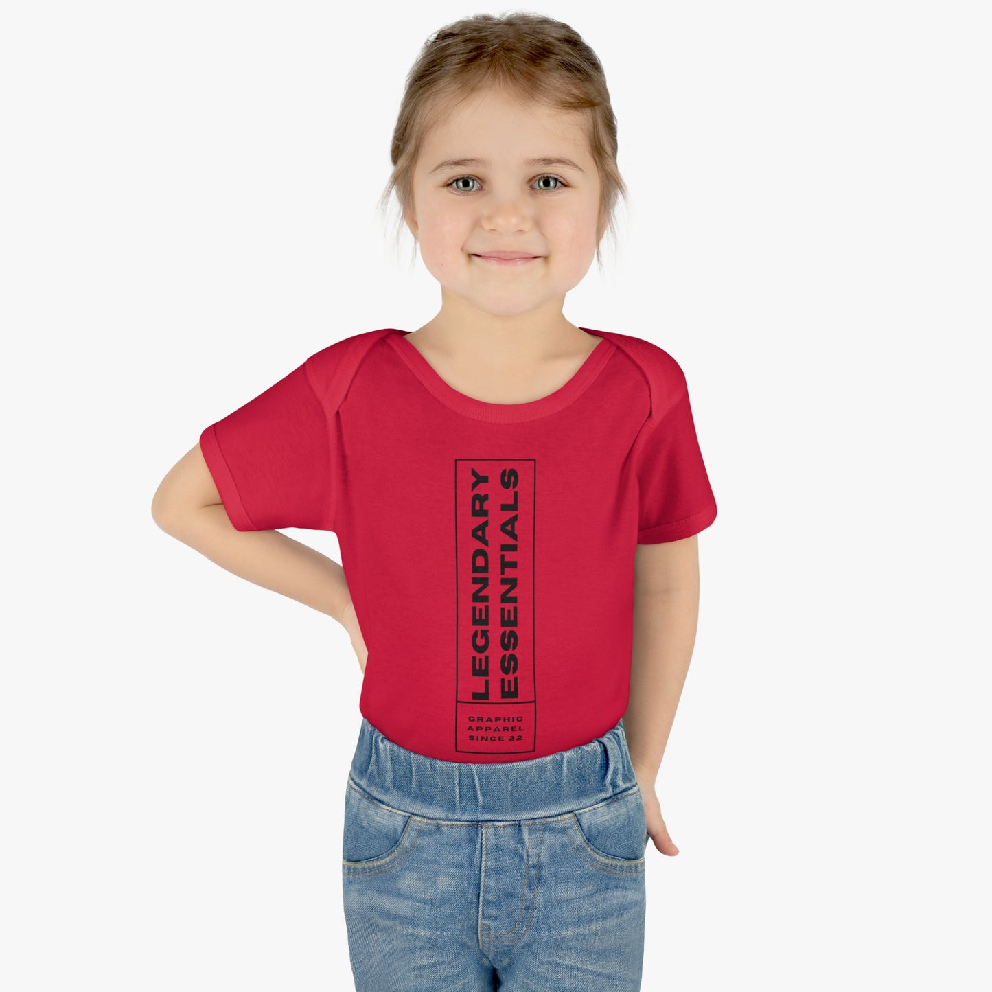 Infant L.E BOX LOGO Baby Rib Bodysuit