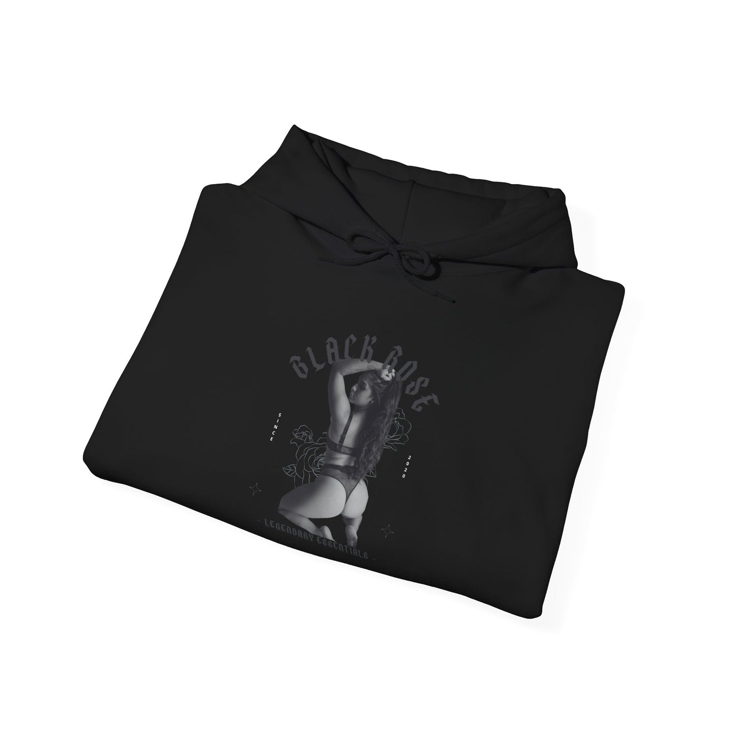 Black Rose Hooded Sweatshirt