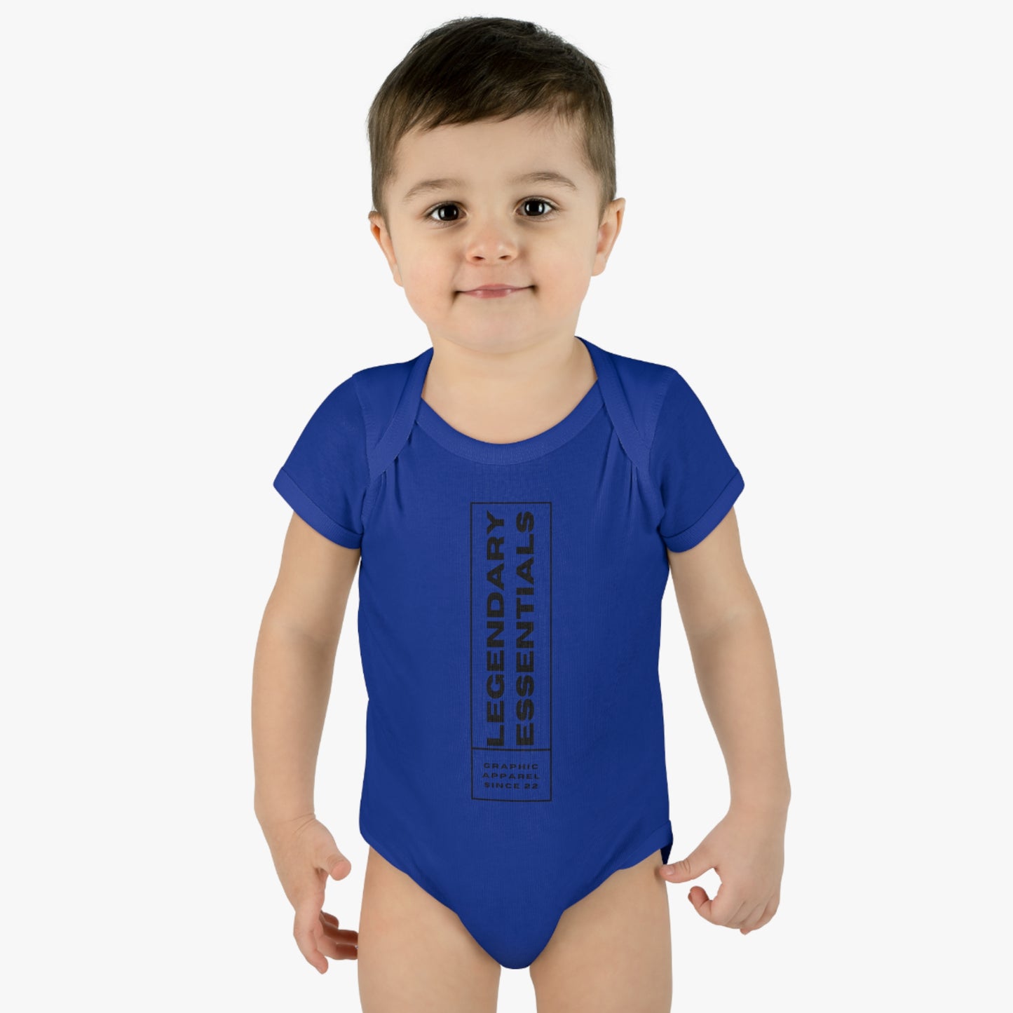Infant L.E BOX LOGO Baby Rib Bodysuit