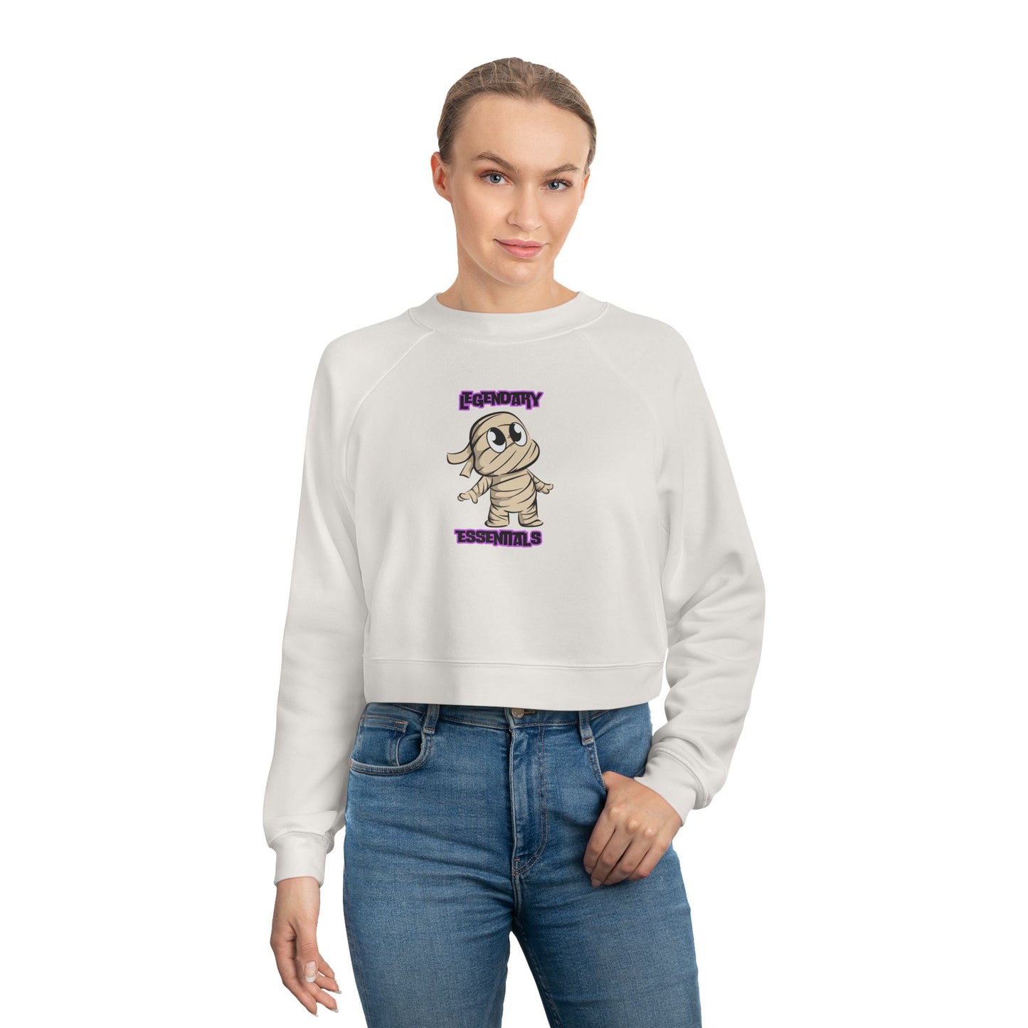 L.E. Mummy Cropped Fleece Pullover
