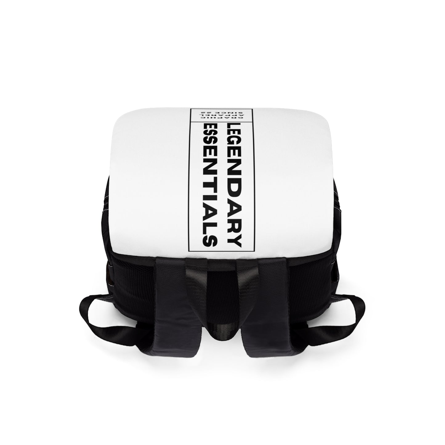 Box Logo Casual Shoulder Backpack (white)