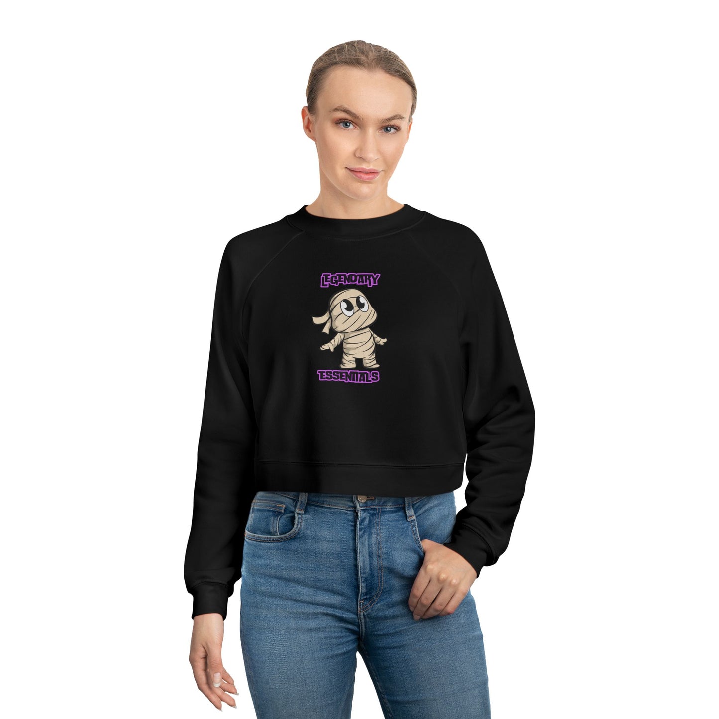 L.E. Mummy Cropped Fleece Pullover