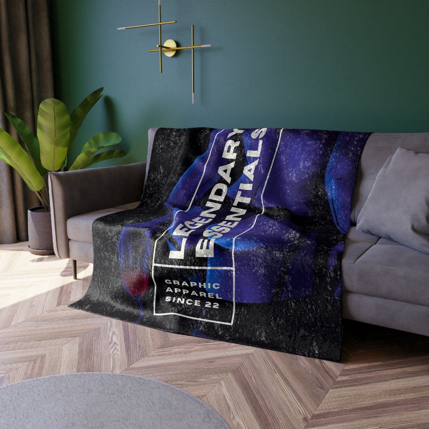 Fine Wine Crushed Velvet Blanket