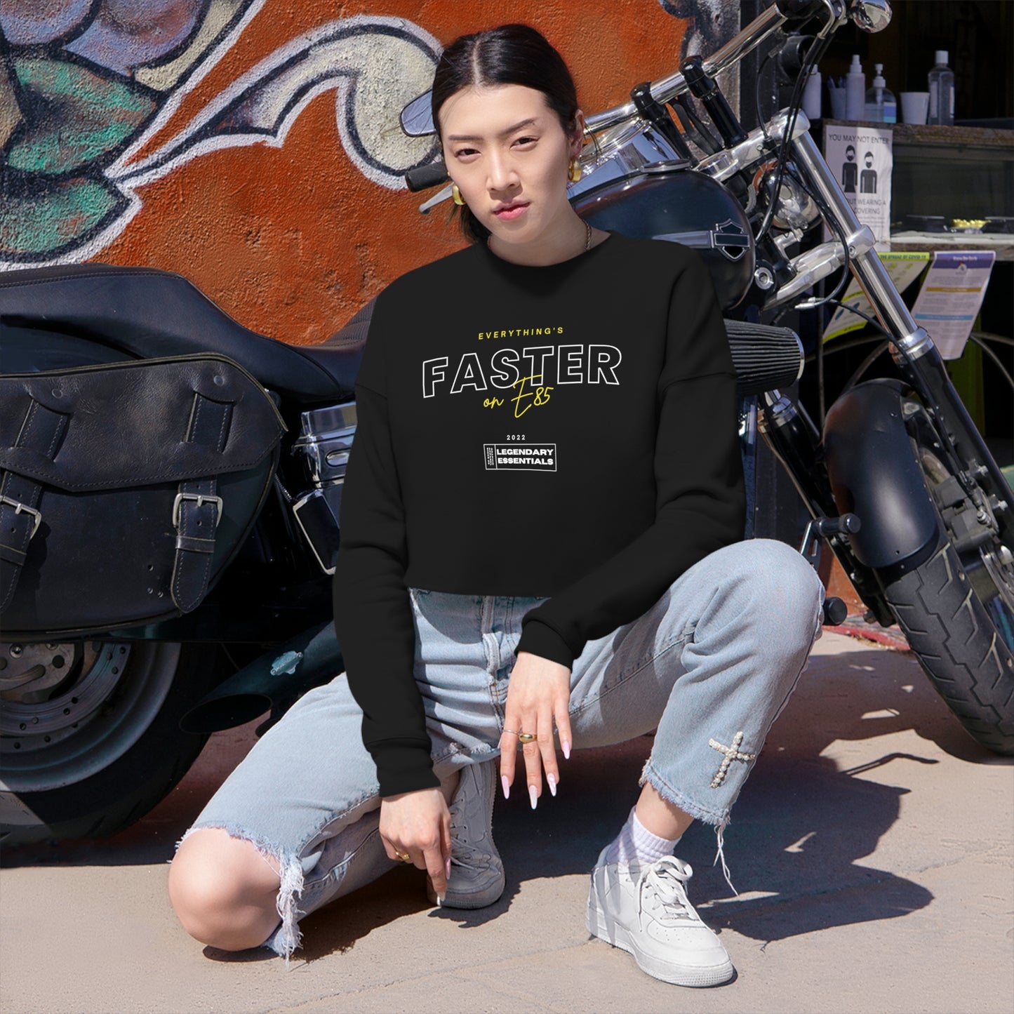 Women's Cropped E85 Sweatshirt