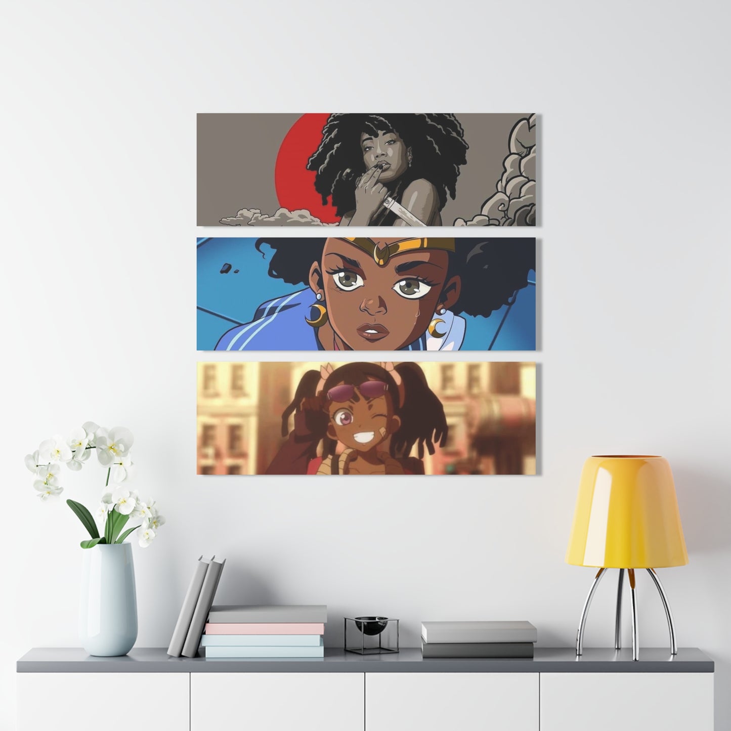 Afro Anime Trio Acrylic Print